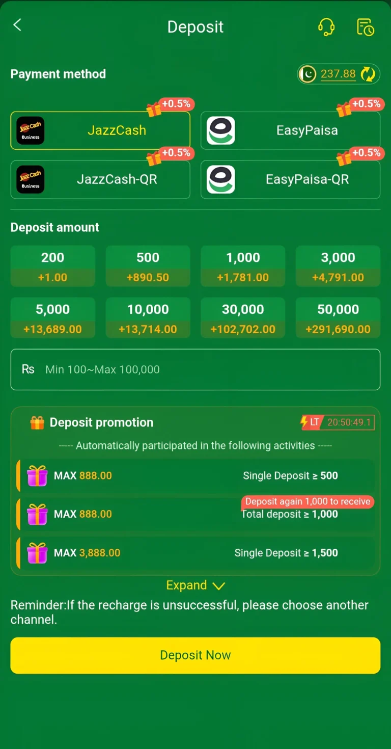 Deposit 288 Win Game